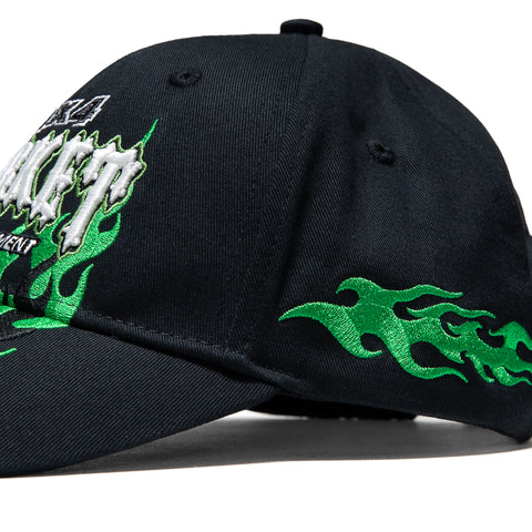 Market Toxic Flames Dad Hat - Black/Green
