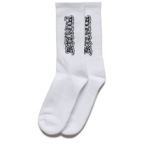 Metalwood Studio Dewey Crew Socks - White