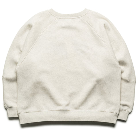 Metalwood Studio Plaid Oval Logo Raglan Crewneck - Heather Grey