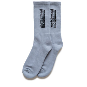 Metalwood Studio Metal Logo Crew Socks - Dusty Blue