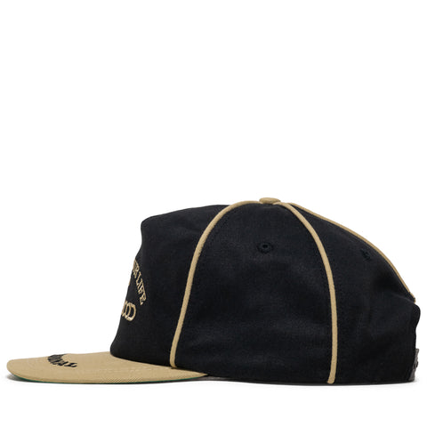 Metalwood Studio Professional Piping Snapback - Black/Gold