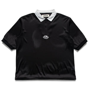 Metalwood Studio Quarter Zip Jersey Polo - Black