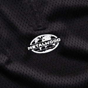 Metalwood Studio Quarter Zip Jersey Polo - Black