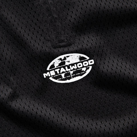 Metalwood Studio Quarter Zip Jersey Polo - Black