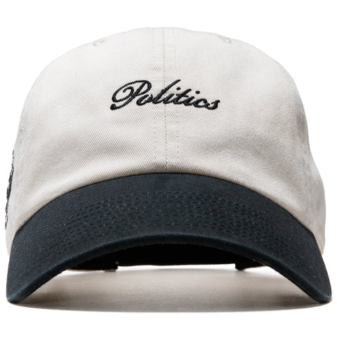 Politics x Mitchell & Ness 1904 Twill Strapback - Cream/Black