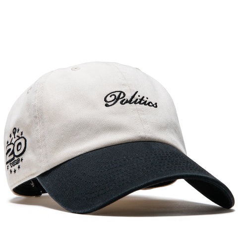 Politics x Mitchell & Ness 1904 Twill Strapback - Cream/Black