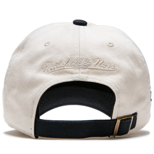 Politics x Mitchell & Ness 1904 Twill Strapback - Cream/Black