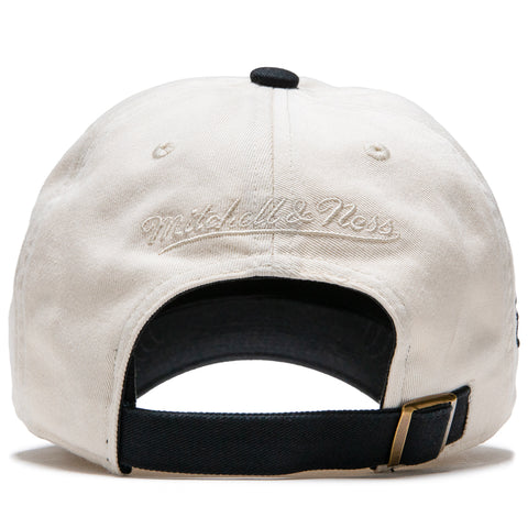 Politics x Mitchell & Ness 1904 Twill Strapback - Cream/Black