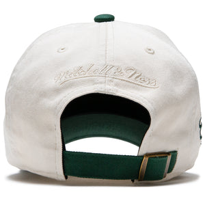 Politics x Mitchell & Ness 1904 Twill Strapback - Cream/Forest
