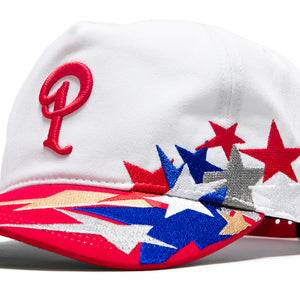 Politics x Mitchell & Ness Pro Pinch Stars Snapback - White/Red