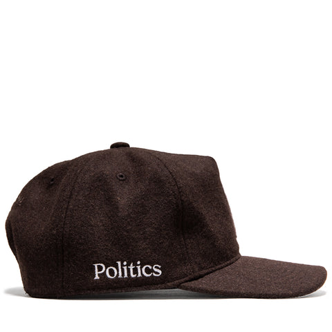 Politics x Mitchell & Ness Pro Pinch Wool Snapback - Brown