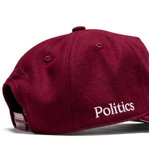 Politics x Mitchell & Ness Pro Pinch Wool Snapback - Maroon
