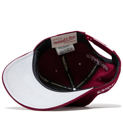 Politics x Mitchell & Ness Pro Pinch Wool Snapback - Maroon
