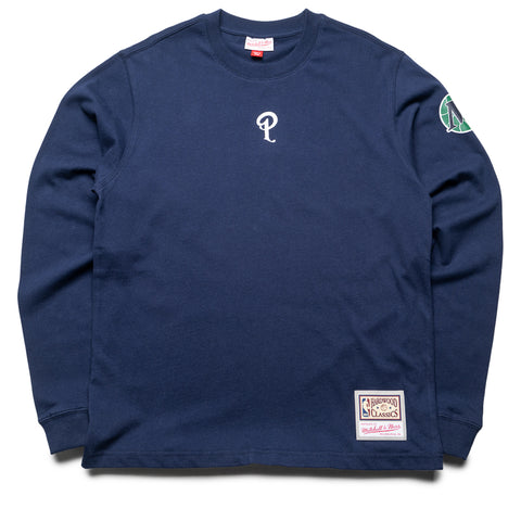Politics x Dallas Mavericks x Mitchell & Ness L/S Tee - Navy