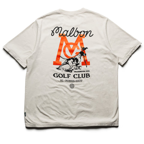 Malbon Golf Bermuda Hi-Power Shot Tee - Ivory