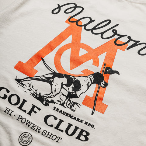 Malbon Golf Bermuda Hi-Power Shot Tee - Ivory