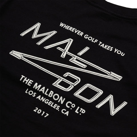 Malbon Golf Bermuda Sport Utility Tee - Black