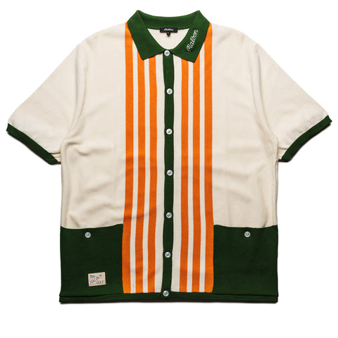 Malbon Golf Gabbiano Knit Button Up - Ivory