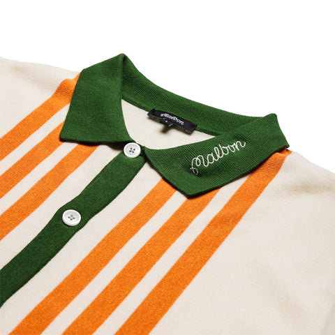 Malbon Golf Gabbiano Knit Button Up - Ivory