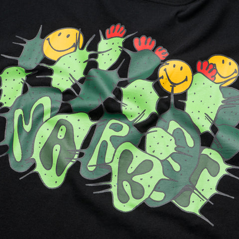 Market Smiley Cactus Tee - Black