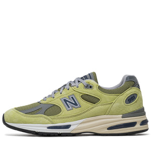 New Balance Made in UK 991v2 'Summer Brights' - Green Banana/Moss