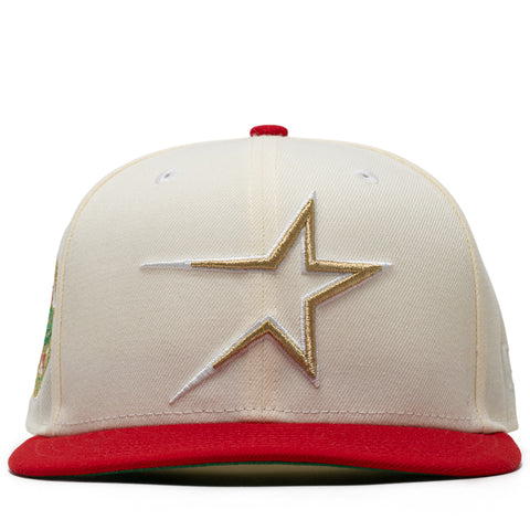 New Era x Politics Houston Astros 59FIFTY Fitted - Chrome/Scarlet