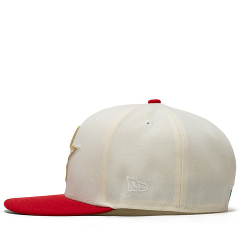 New Era x Politics Houston Astros 59FIFTY Fitted - Chrome/Scarlet