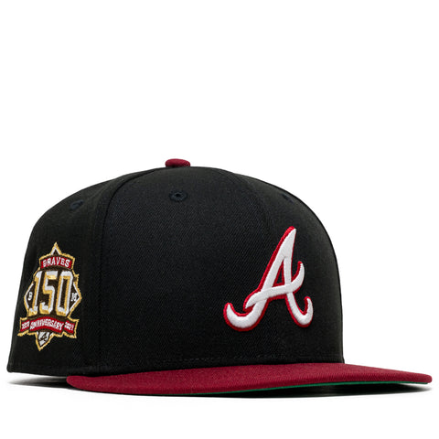 New Era x Politics Atlanta Braves 59FIFTY Fitted - Black/Cardinal