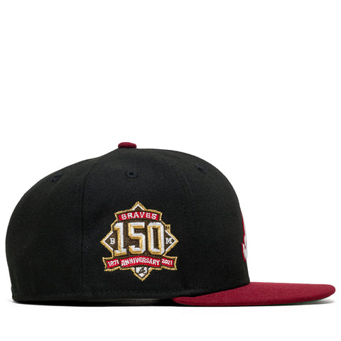 New Era x Politics Atlanta Braves 59FIFTY Fitted - Black/Cardinal