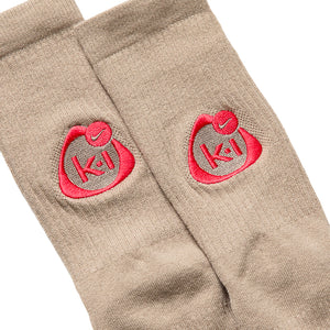 Kids Of Immigrants x Nike Crew Socks - Khaki/Light Mulberry
