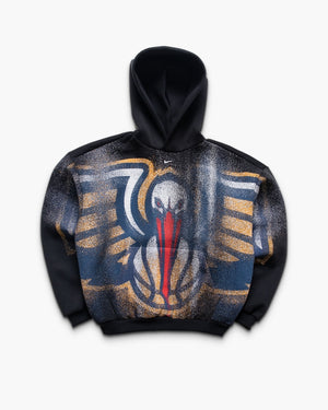 Nike New Orleans Pelicans Standard Issue Pullover Hoodie - Black/White