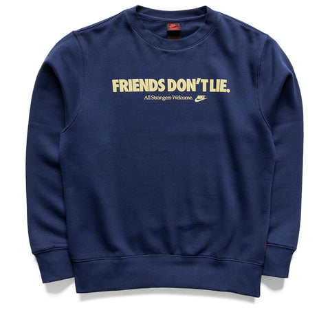 Stranger Things x Nike Sportswear Club Crewneck - Midnight Navy/Soft Yellow