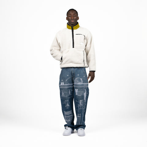 The North Face Extreme Pile Pullover - Gardenia White/Sulpher Moss