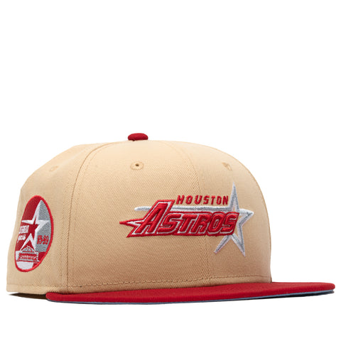 New Era x Politics Houston Astros 59FIFTY Fitted Hat - Vegas/Red, Size 7 by Sneaker Politics
