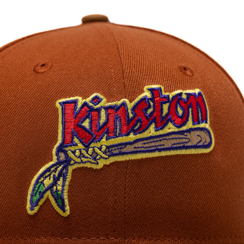 New Era x Politics Kinston Indians 59FIFTY Fitted Hat - Rust/Tan