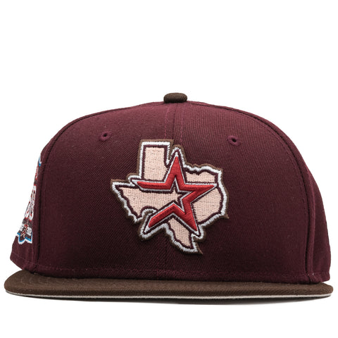 New Era x Politics Houston Astros 59FIFTY Fitted Hat - Beet/Cocoa