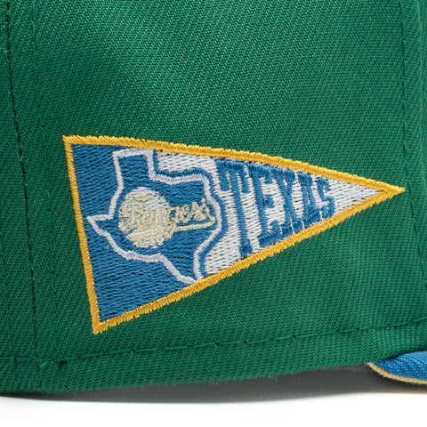 New Era x Politics Texas Rangers 59FIFTY Fitted Hat - Botanical Green/Air Force Blue