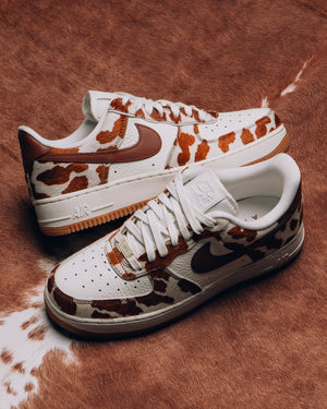 Women's Nike Air Force 1 '07 'Cow Print' - Field Brown/Sail