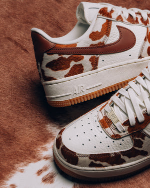 Women's Nike Air Force 1 '07 'Cow Print' - Field Brown/Sail