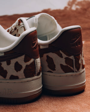 Women's Nike Air Force 1 '07 'Cow Print' - Field Brown/Sail
