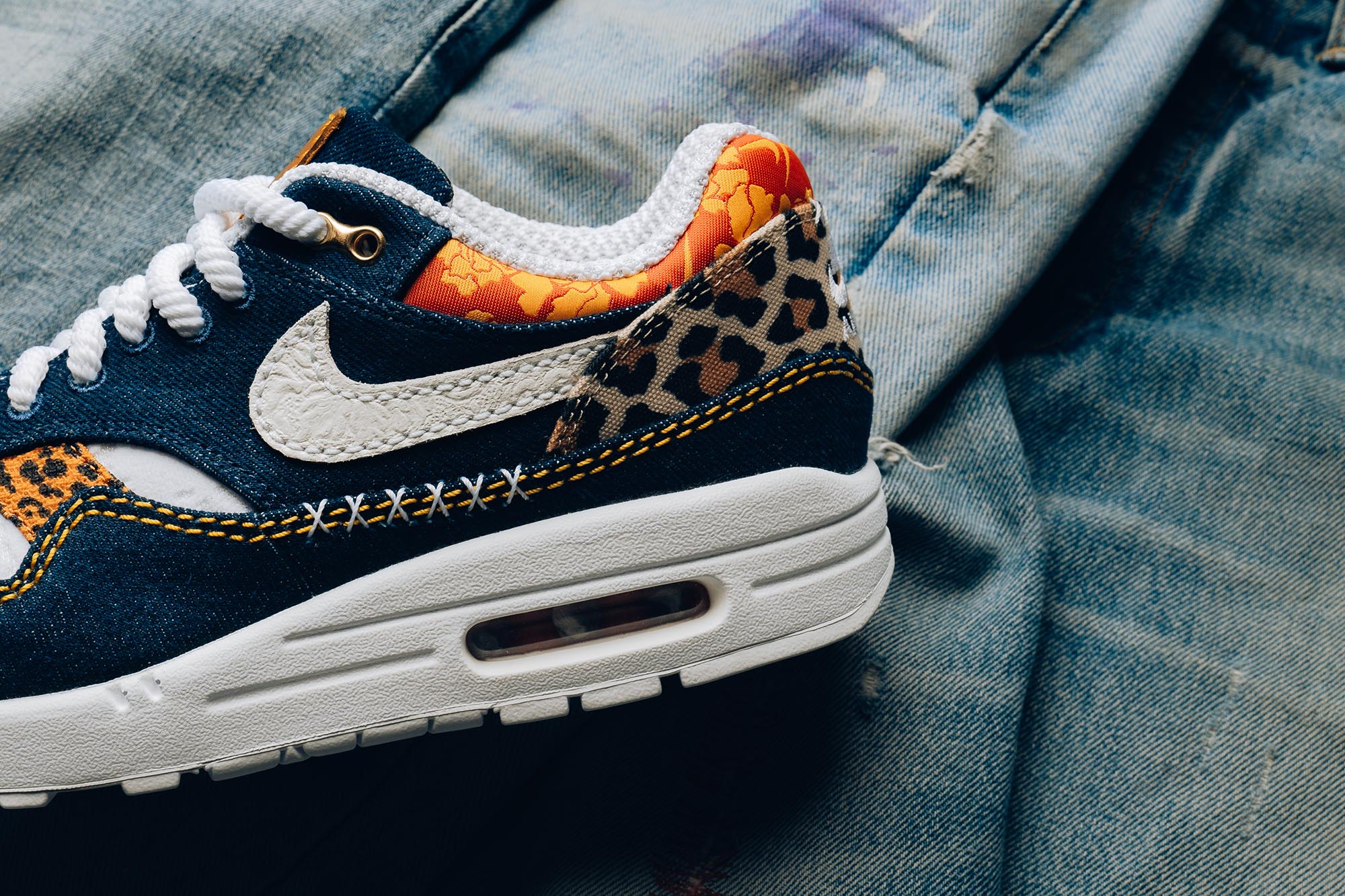 Air max 1 orange on sale leopard