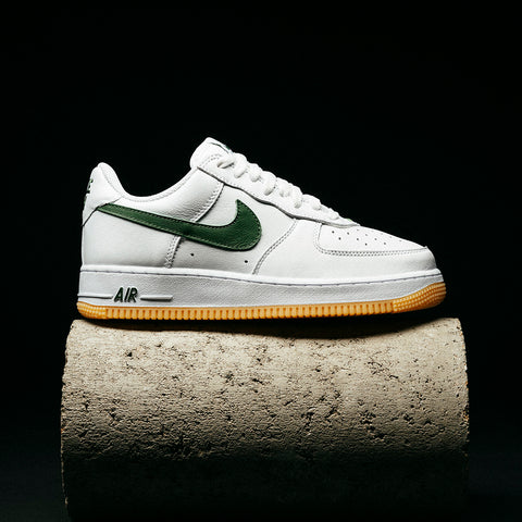 Nike Air Force 1 Low Retro - White/Forest Green - White/Forest Green/Gum Yellow, Size 4 by Sneaker Politics