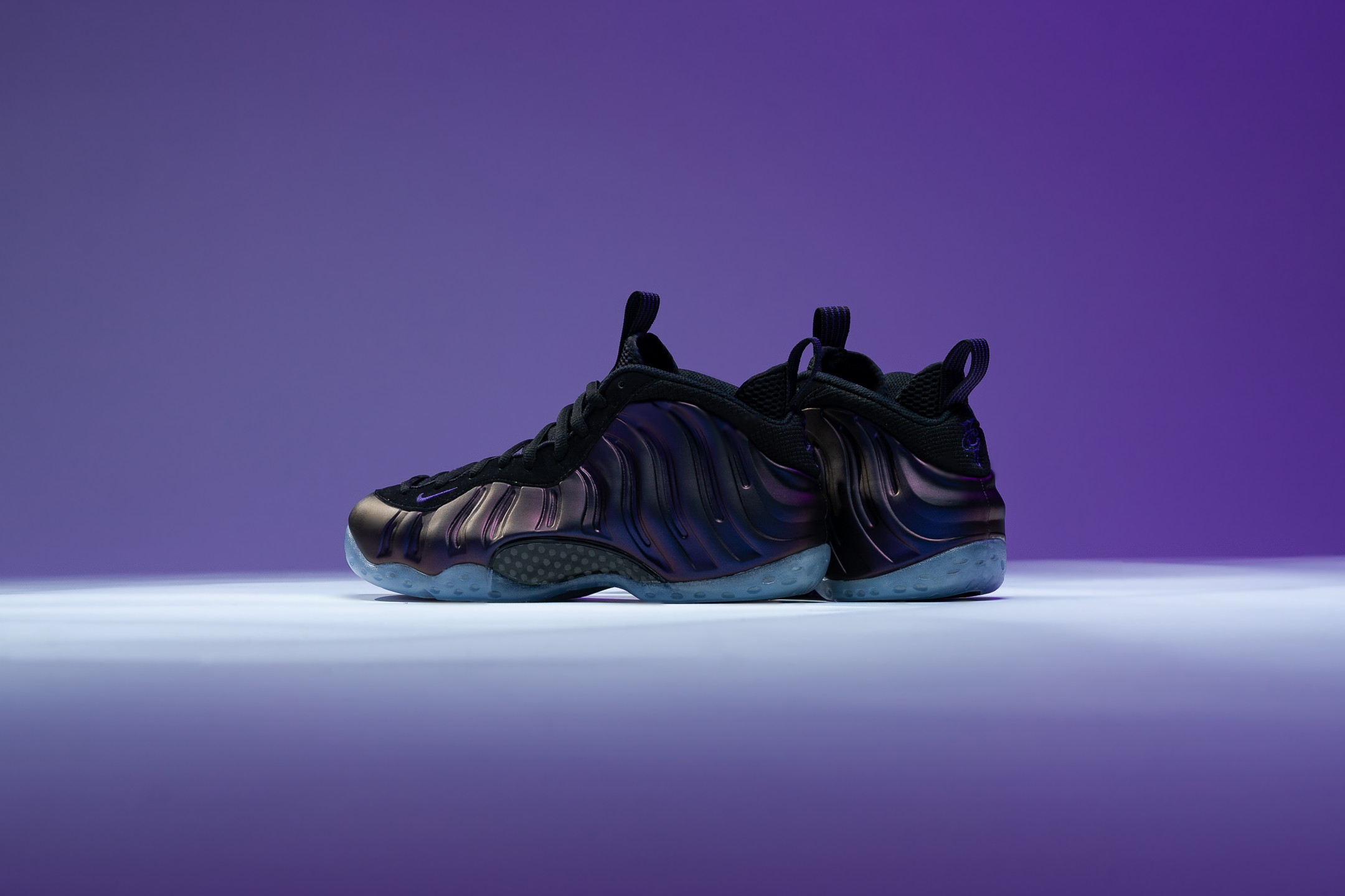 purple and black foams