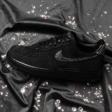 Ja Morant x Nike Air Force 1 Luxe - Black/Metallic Silver