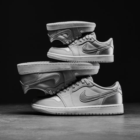 Air Jordan 1 Retro Low OG 'Silver' - Neutral Grey/Metallic Silver