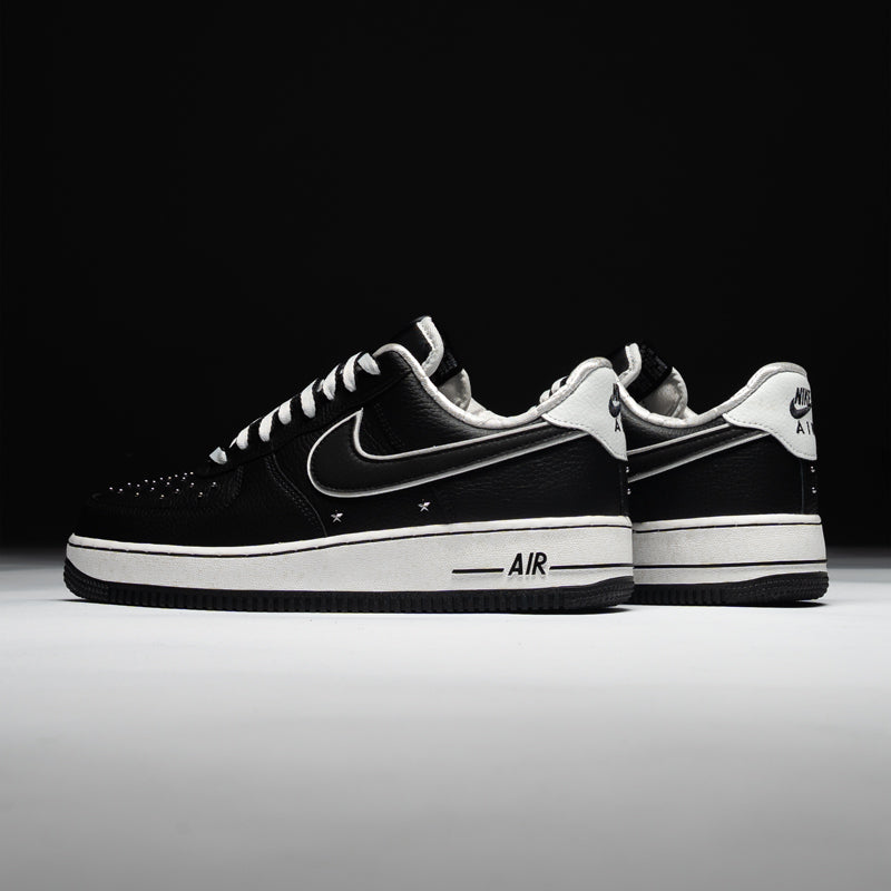 nike air force 1 leather black white