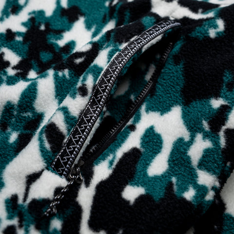 The North Face Fleeski 1/4 Zip Pullover - Deep Nori Trail Grid