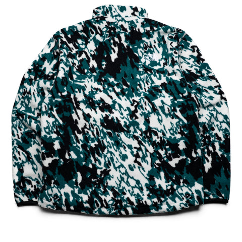 The North Face Fleeski 1/4 Zip Pullover - Deep Nori Trail Grid