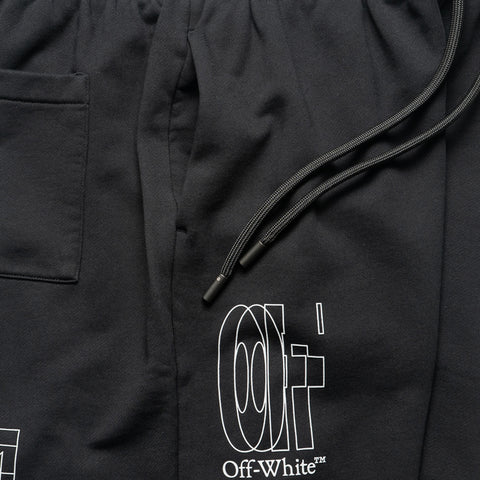 Off-White Big Double Arrow Skate Sweatshorts - Black