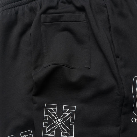 Off-White Big Double Arrow Skate Sweatshorts - Black
